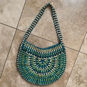THE SAK Montara Hobo, Multi Wood Bead turquoise